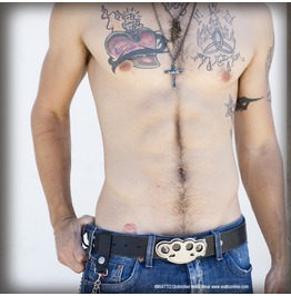 Brass knuckle buckle by watto distinctive metal wear with alex